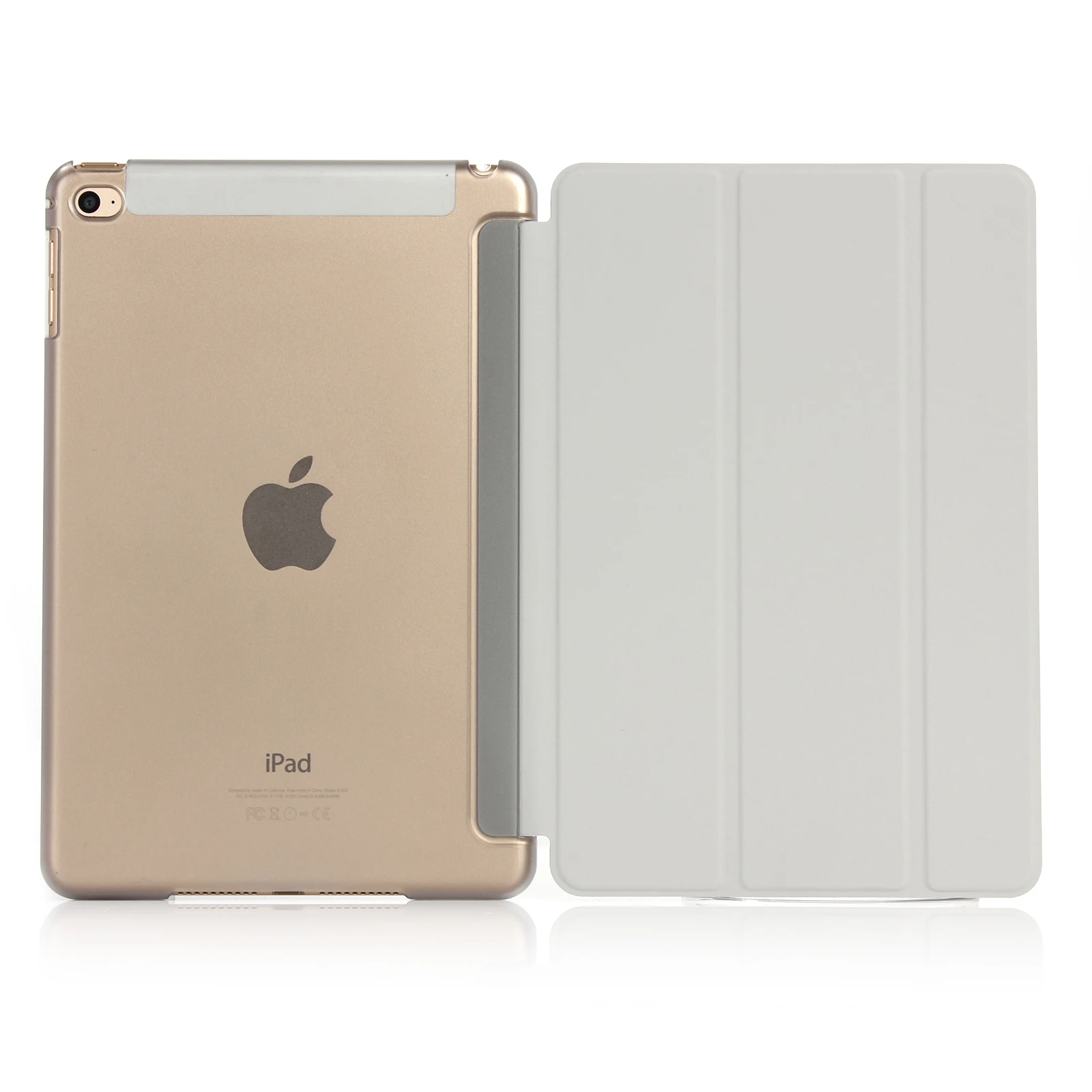 gray Ультра тонкий Смарт флип стенд из искусственной кожи чехол для Apple iPad mini 4 A1538 A1550 retina дисплей функция пробуждения/сна# S - Цвет: gray