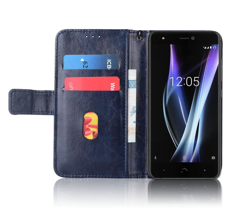 Кожаный чехол-книжка с ремешком для BQ Aquaris X Pro Fundas 100% | Мобильные телефоны и