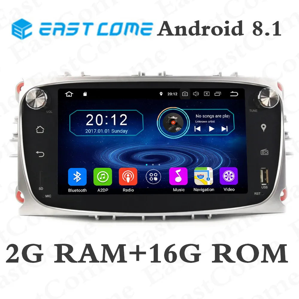 7 &quotAndroid 8 1 Автомобильный GPS навигатор для Ford Focus Mondeo Фокус C MAX S Max Kuga Galaxy