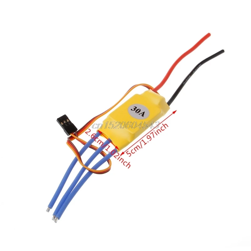 Бесщеточный контроллер скорости HW30A ESC для квадрокоптера EMAX FPV RC R02 Прямая