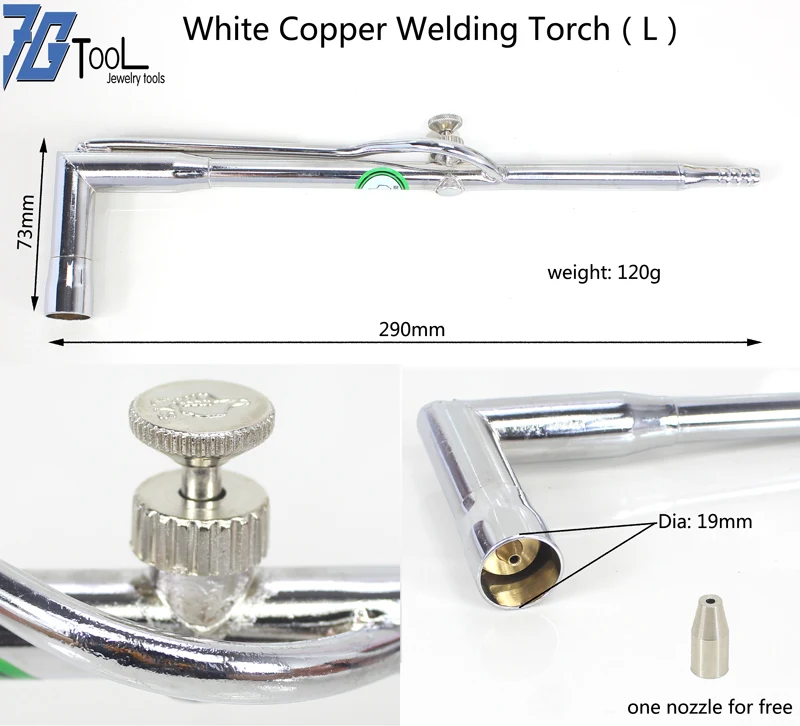 white torch L Бензиновый ювелирный газовый фонарь, зажигалка, небольшой фонарь, горелка, газовая пайка, сварочное оборудование, набор инструментов, пистолет для пламени - Цвет: white torch L