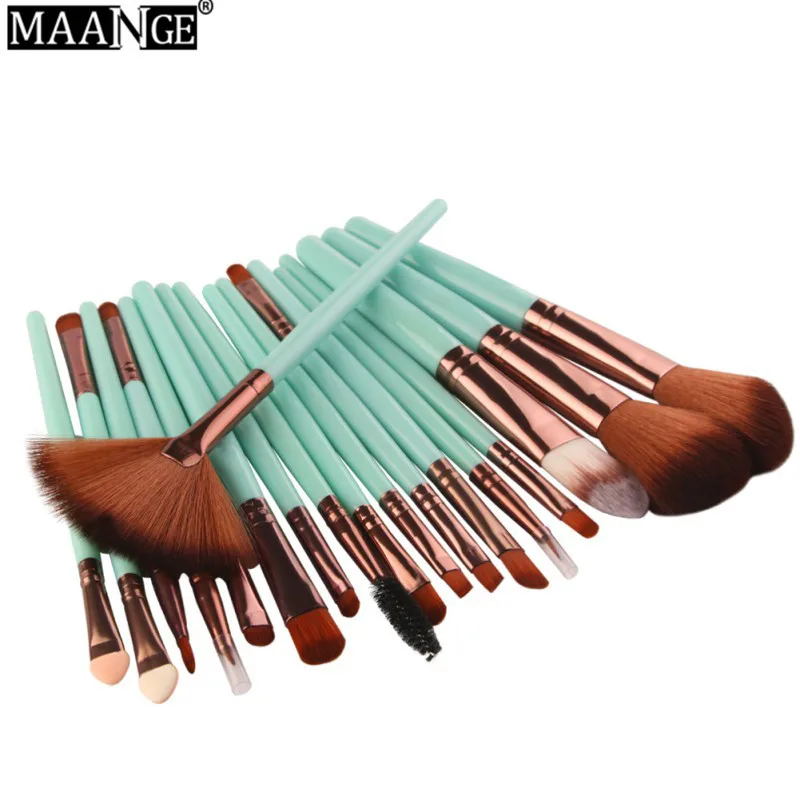Makeup Brushes Set Powder Foundation Blush Eyeshadow Eyeliner Lip Beauty Make up Brush Tools MAANGE 18 Pcs