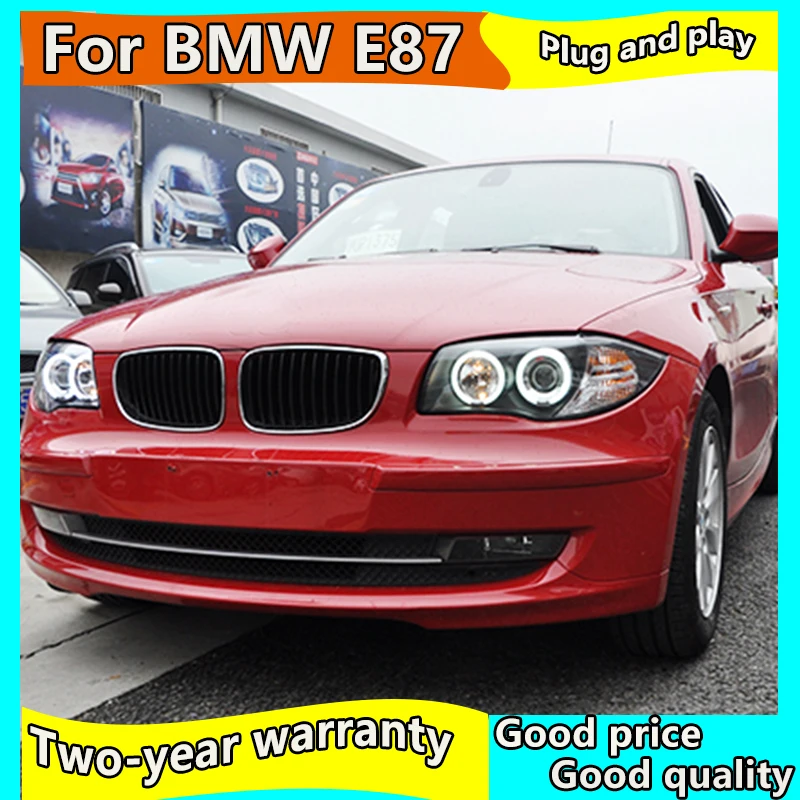 Автостайлинг для BMW E87 120i 130i фары 2004 2011 светодиодный ная фара DRL линза двойной луч H7