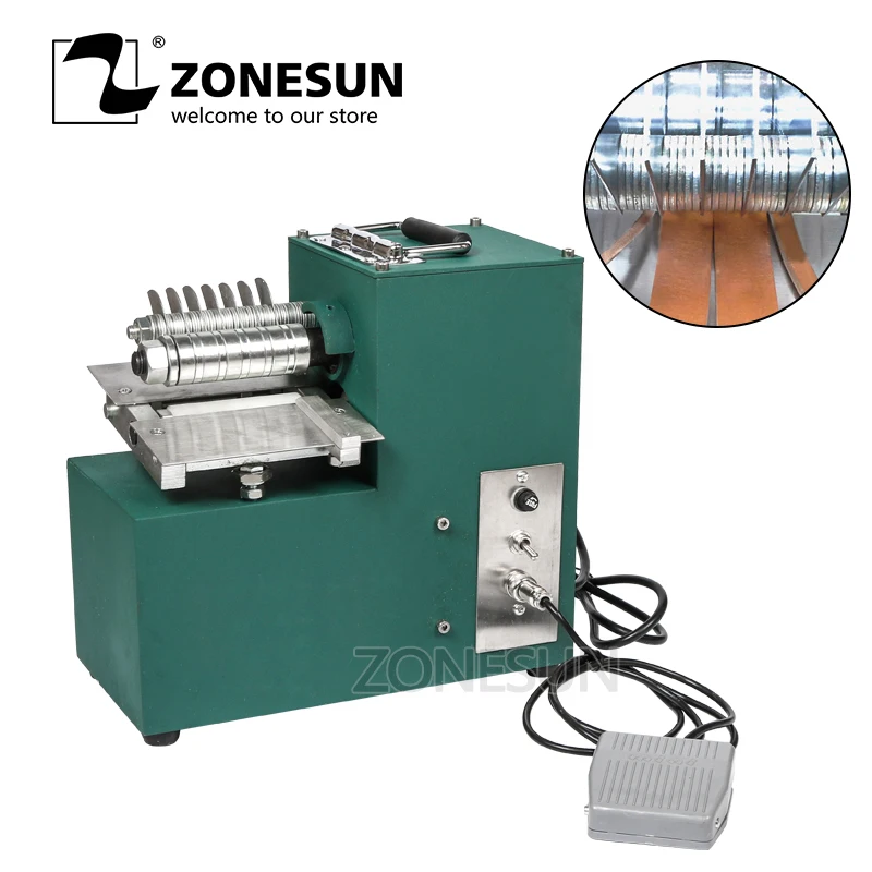 ZONESUN одноголовочный режущий кожаный Мешок для обуви прямой резак бумаги Резак