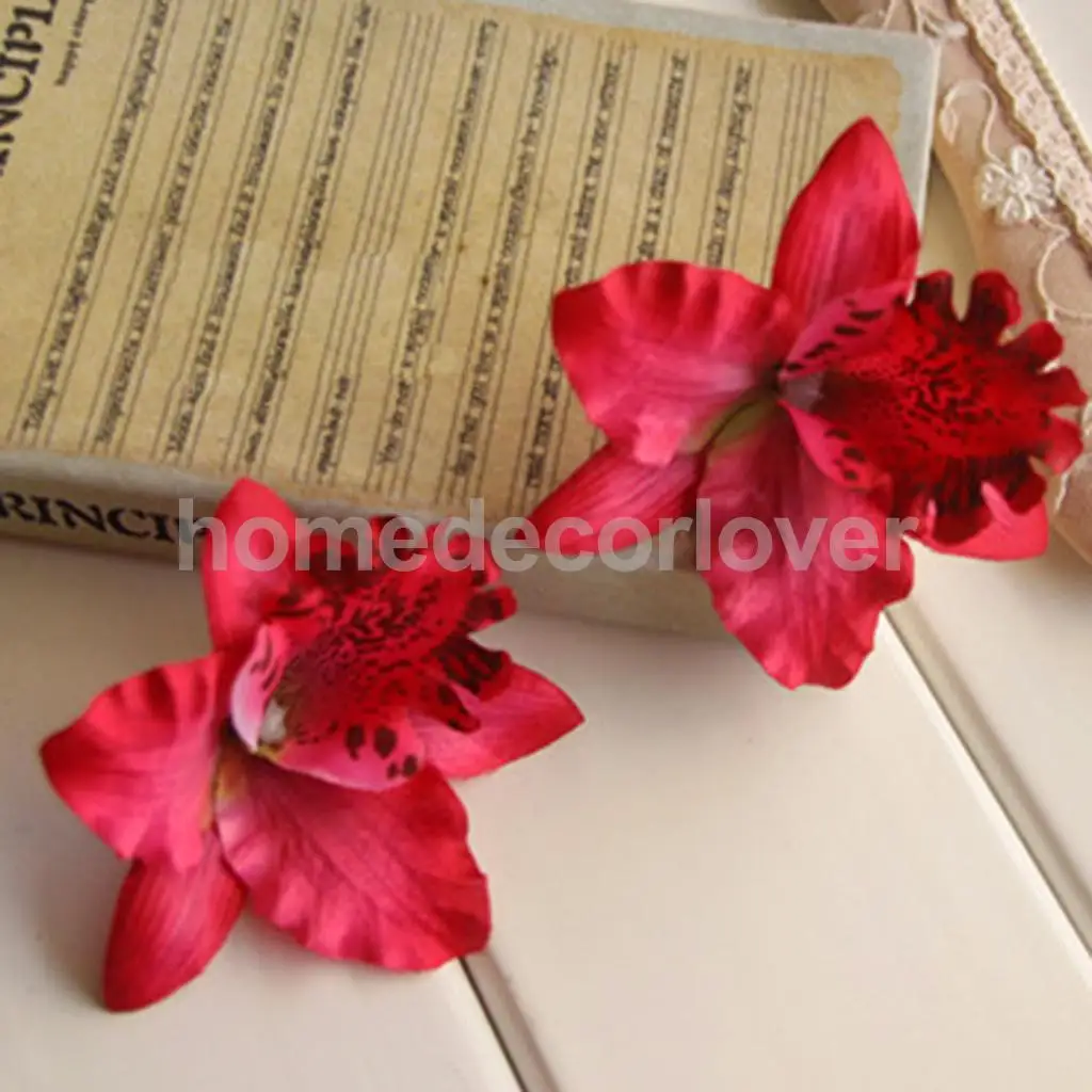 20 шт 8 см Орхидея из искусственного шелка Dendrobium Цветочные головки домашний декор