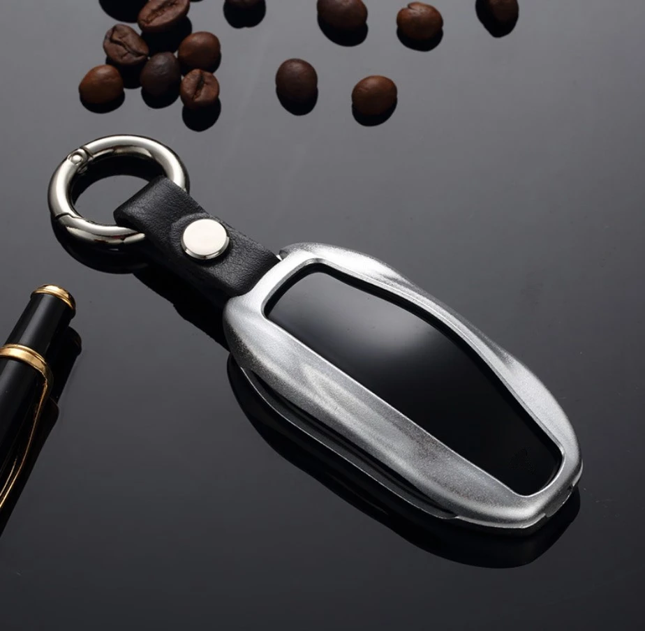 High Quality Car Aluminium Alloy Key Holder Cover Case For Tesla Model 3 S Keychain Pocket Wallet Shell Protector | Автомобили и