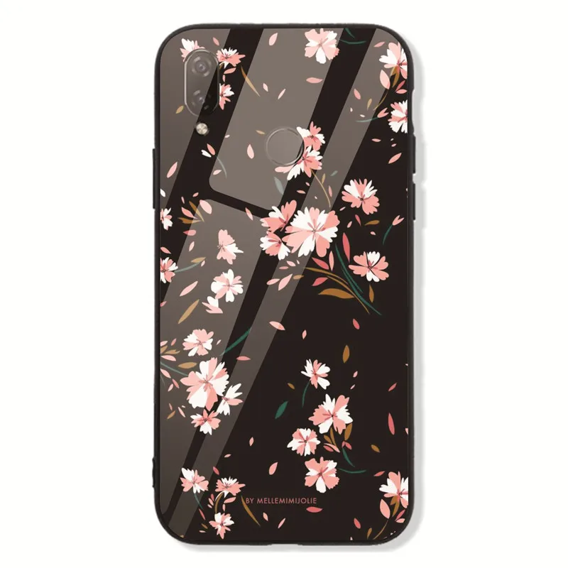 Чехол книжка для Huawei P20 Lite роскошный блестящий цветочный космический звездный