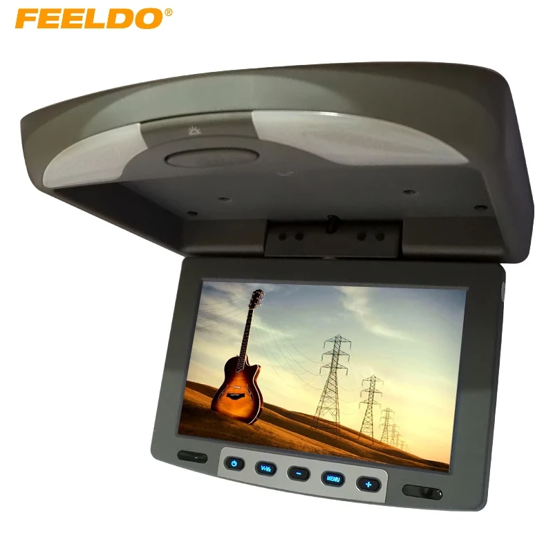 

FEELDO 9" Flip Down TFT LCD Monitor Car Monitor Roof Mounted Monitor 2-Way Video Input