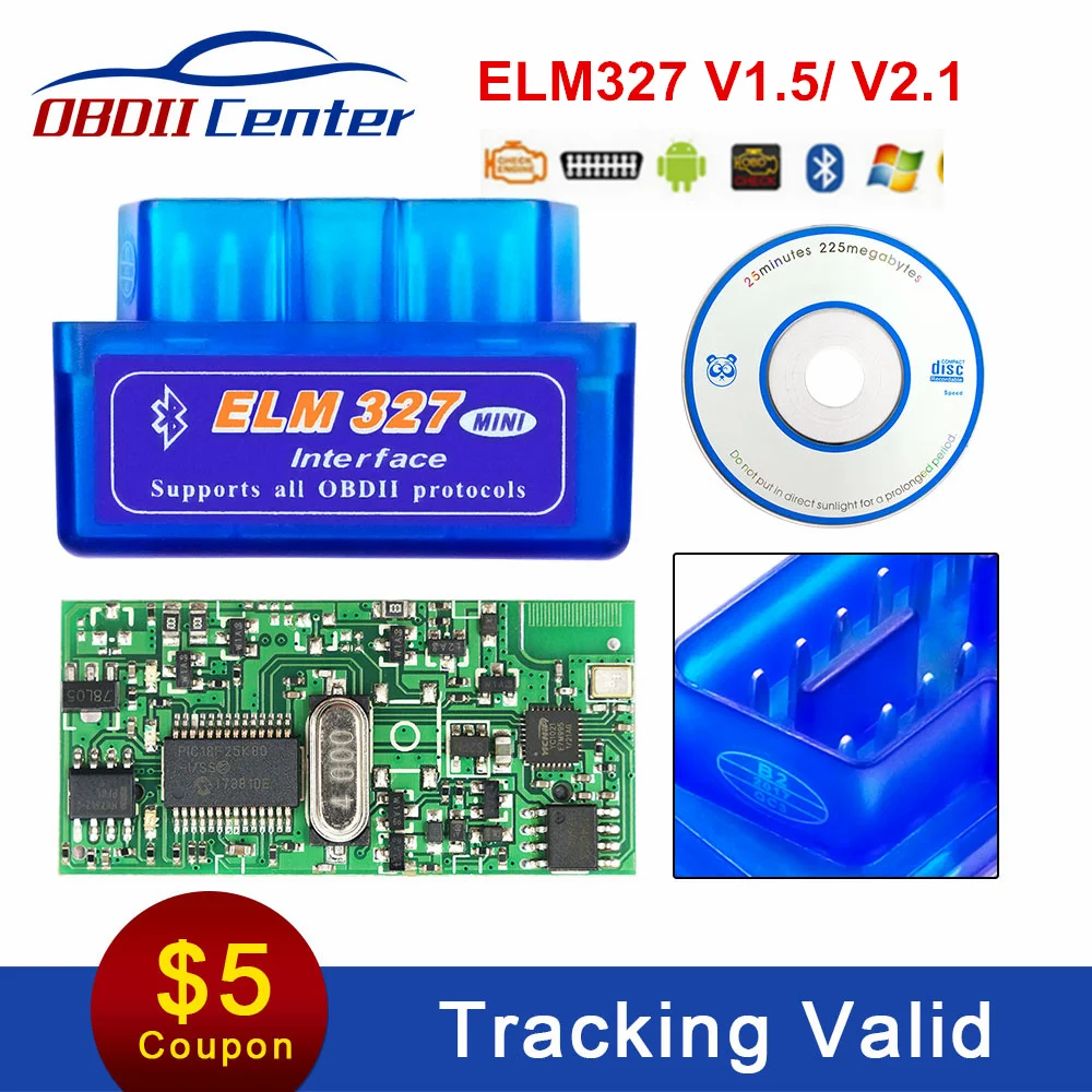 Считыватель кодов Super Mini Elm327 V1.5 PIC18F25K80 Bluetooth 4 0 Obd2 OBDII интерфейс Elm 327 1 5 WIFI Obd II