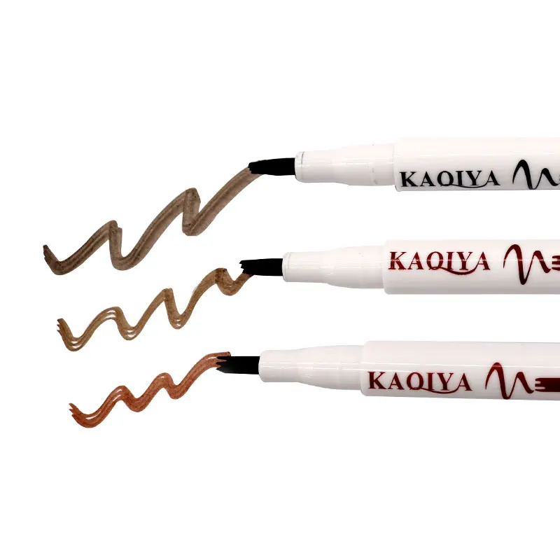 KAQIYA 3 вида цветов эскиз жидкая микроблейдинг ручка для бровей водостойкая