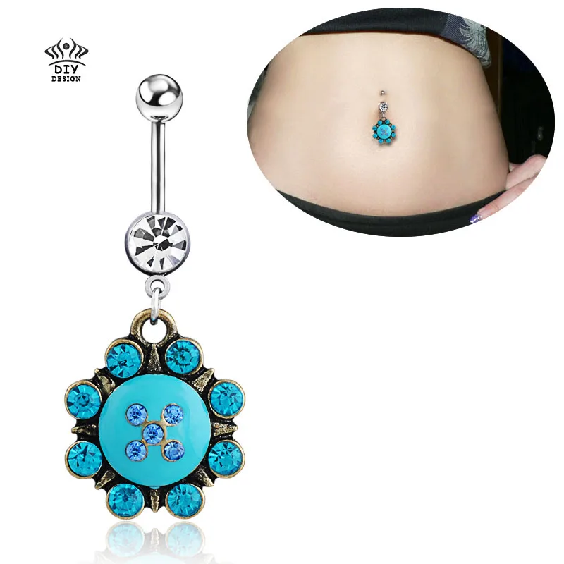 Женский ретро пирсинг в виде пупка|navel bars|body piercingpiercing barbell |