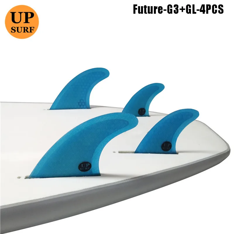 Future fin G3 + GL голубой/оранжевый четырехплавник бесплатная доставка набор
