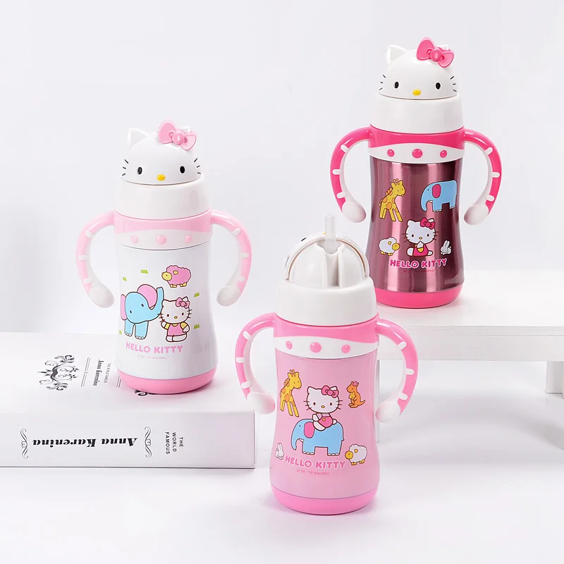Kitty вакуумный KT Дети 304 нержавеющая сталь бутылки для воды в соломе высокое