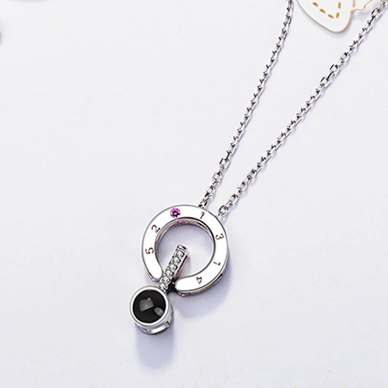 Ожерелье цепочка 100 языков я люблю тебя проекция кулон романтический свадебный