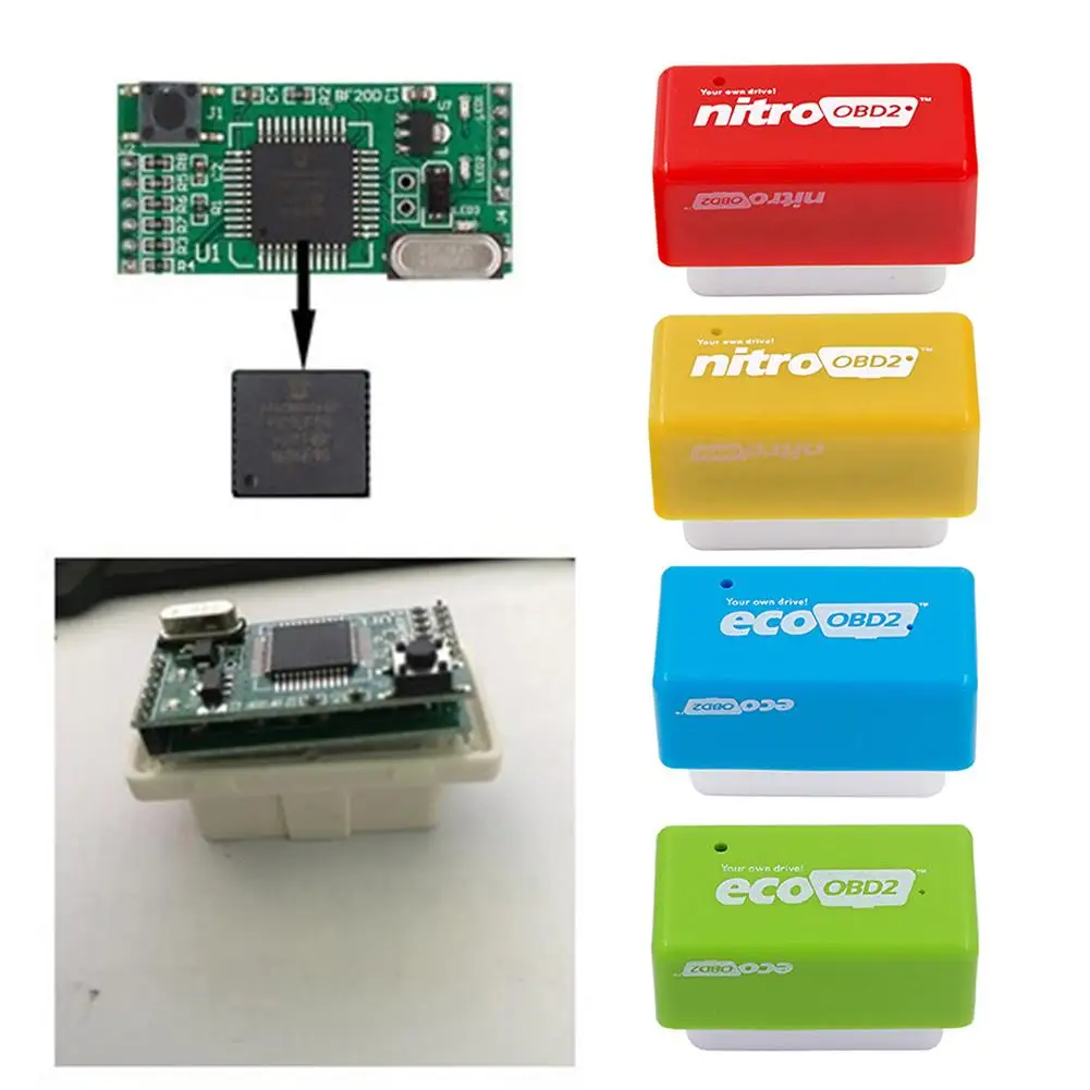 Умный двухчиповый привод Nitro PCB NITROOBD2 ECOOBD2 ECO OBD2 Nitro OBD2 коробка чип оригинальная бензиновая заглушка дизельная экономия топлива
