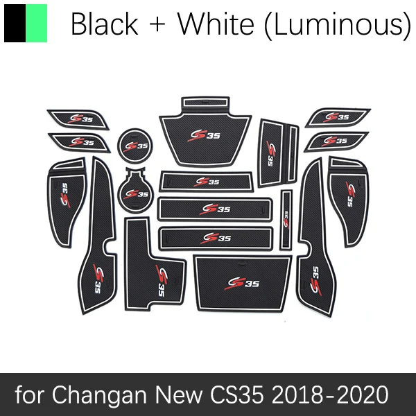 White CS35 18-20 Противоскользящими резиновыми затворный слот подставка под кружку, для Changan CS15 CS35 CS75 CX70 2012 2013 автомобильные аксессуары наклейки - Название цвета: White CS35 18-20