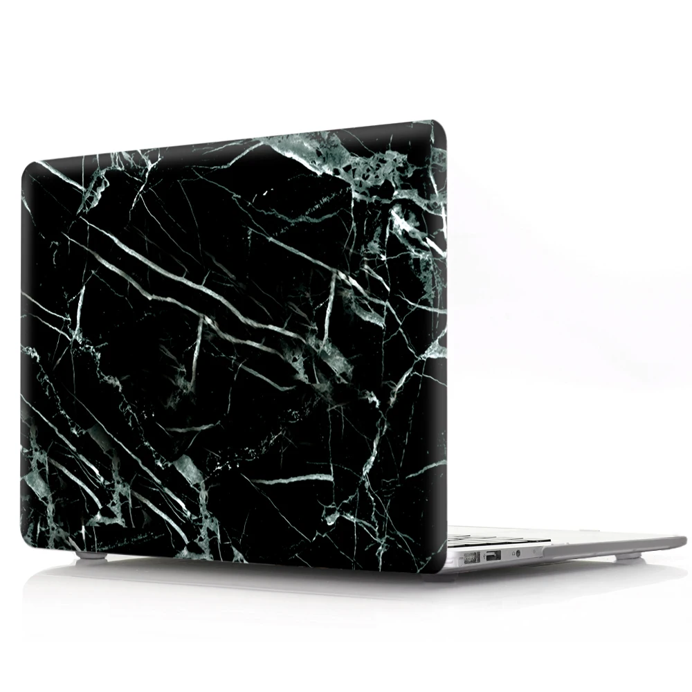 Черный белый камень текстура 2018 для MacBook 12 A1534 чехол ноутбука мрамор жесткий ПВХ