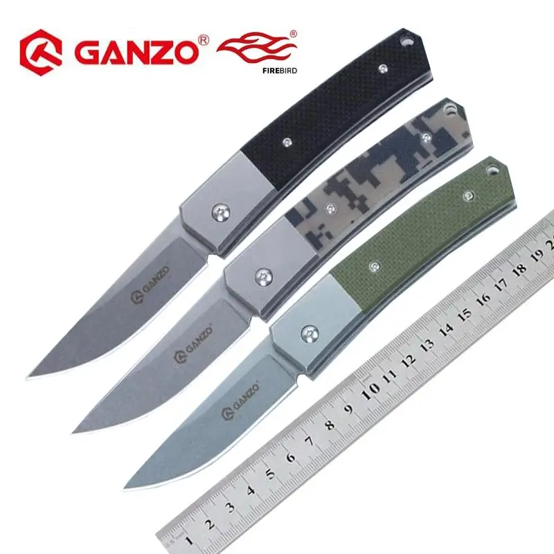 58-60HRC Ganzo Жар-птица G7361-WD1 G7361-WD2 440C Лезвие деревянная ручка складной нож выживания кемпинг инструмент охотничий карманный нож такт