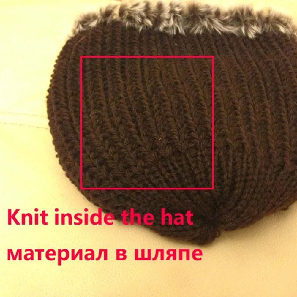 Теплый Подлинная Трикотажная Рекс Кролика Меховая Шапка Натуральный Мех Шапки