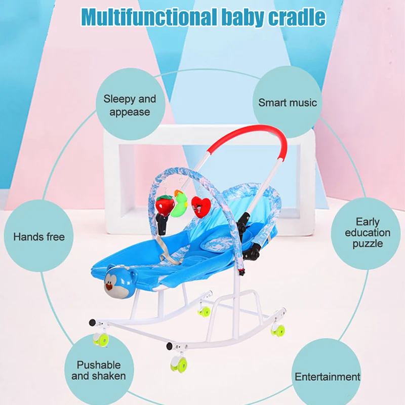 Детское кресло качалка IMBABY детское с музыкальным проигрывателем