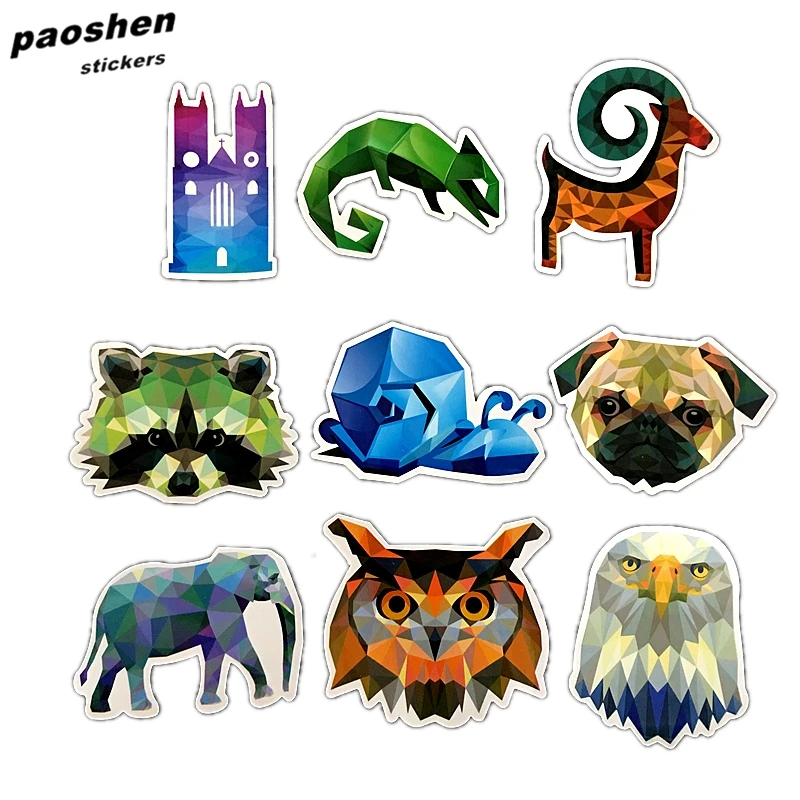 35 шт./лот водонепроницаемые наклейки из ПВХ с алмазными животными для ноутбука