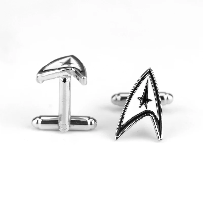 Фильм Star Trek серии запонки Звездный путь логотип рубашка аксессуары ювелирные