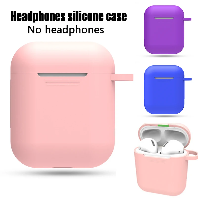 Мягкий силиконовый чехол для наушников Apple Airpods беспроводные Bluetooth наушники