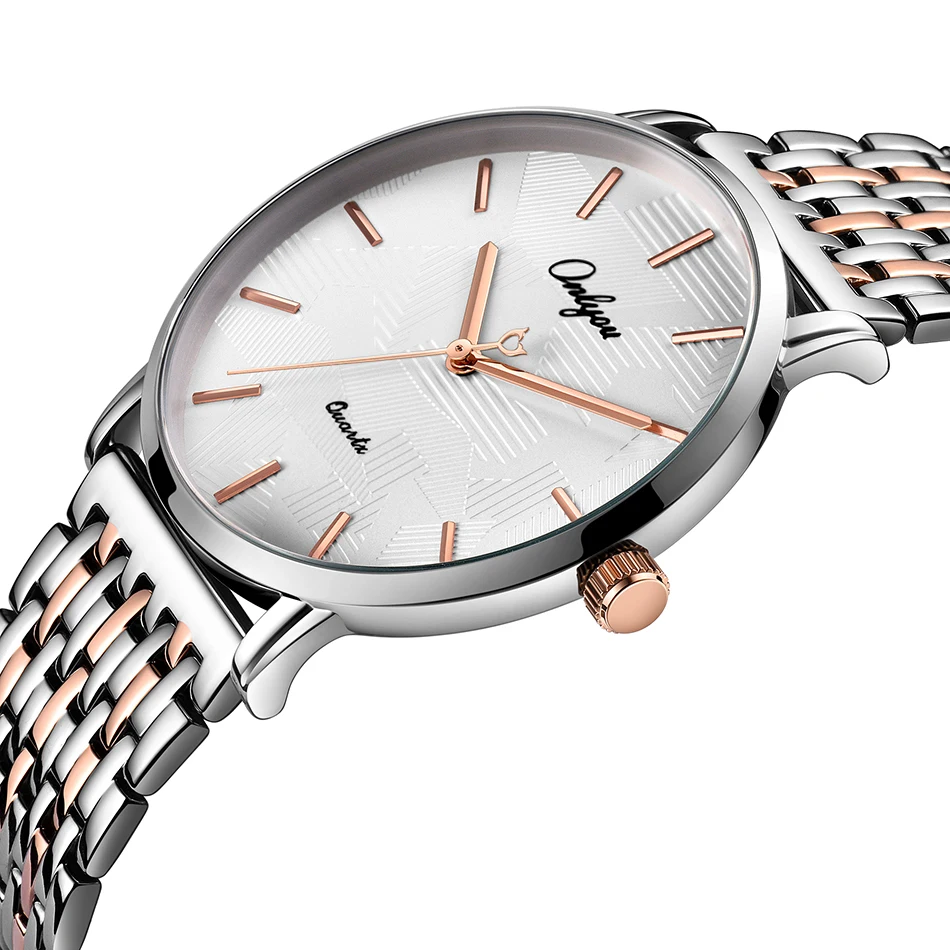 ONLYOU Watches Lover Gifts Couple Fashion Stainless Steel Quartz Wristwatch Men Casual Watch Women Elegant Clock Creative | Наручные часы