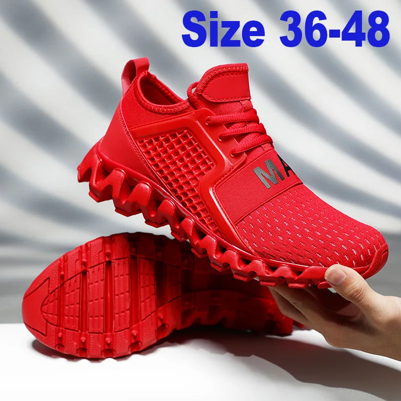 Дешевые кроссовки размера плюс 48 для мужчин Прямая поставка женские дышащие