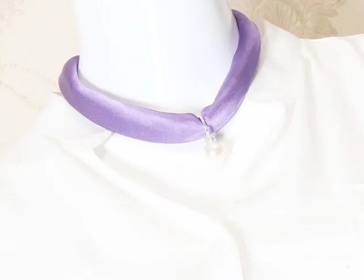 Naizaiga 100% plaid silk ring scarf pearl Pendant 25*25cm spring summer fashion women necklace scarves ZCST10 |