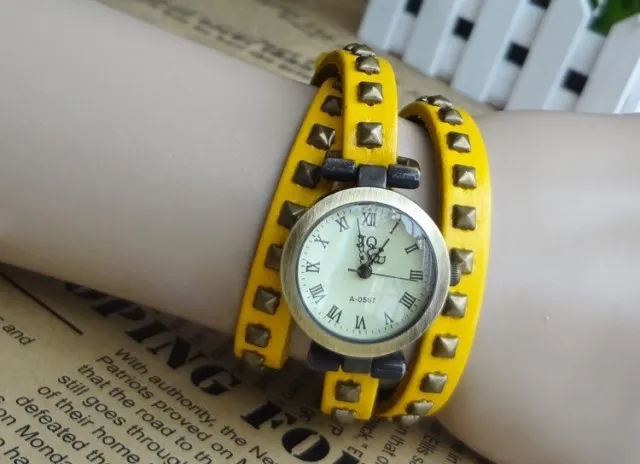 2013 New Arrivals High Quality Women Genuine Leather Vintage Watch|leather sports watch|leather jackleather chronograph watch |