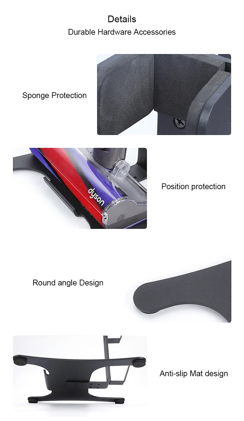 BUBM отдельно стоящая напольная подставка для Dyson ручной V6 V7 V8 V10 DC30 DC31 DC34 DC35 DC58 DC59 DC62 DC74 беспроводные Пылесосы