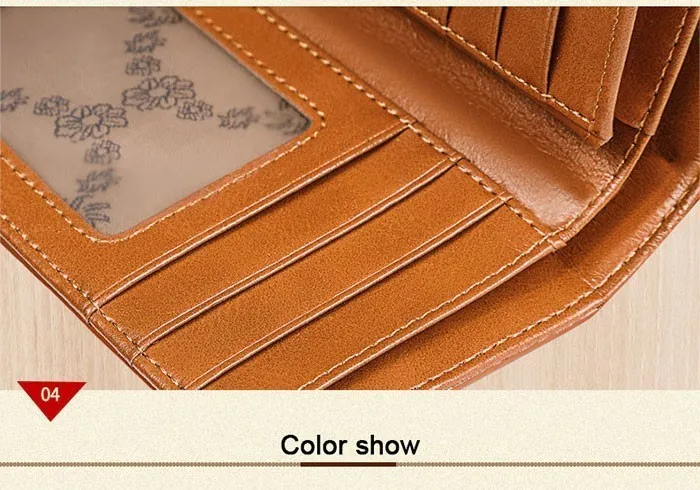 NewTri Fold Genuine Leather Women Wallet Short Luxury Brand Zipper Wallet Ladies Small Coin Purse Card Holder Oil Wallet
