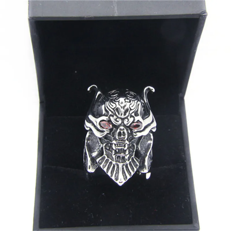 Rany&ampRoy Red Crystal Eyes Skull Ring 316L Stainless Steel Fashion King | Украшения и аксессуары