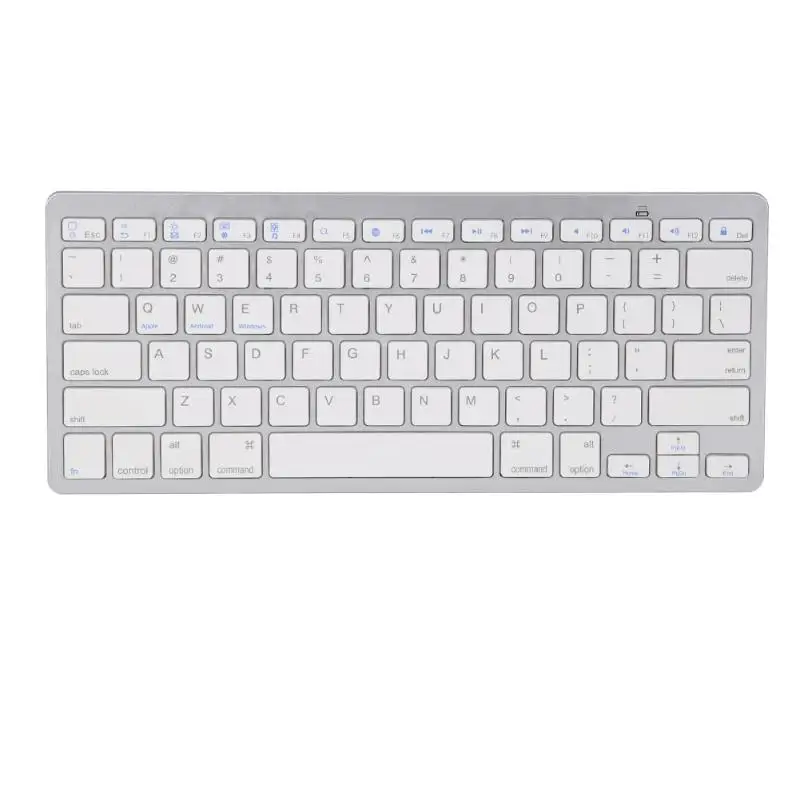 Беспроводной Bluetooth 3,0 клавиатура для Apple ipad 2 3 4 ipad air 1 2 ipad mini Беспроводной клавиатура для Apple mac OS ОС Windows - Цвет: Белый