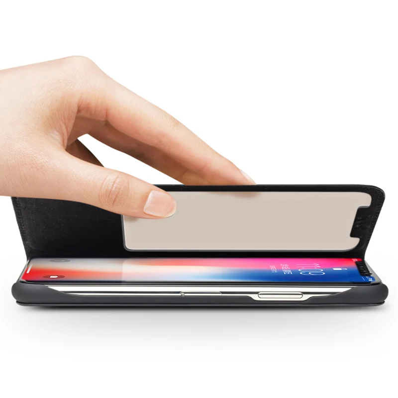 Чехол QIALINO2018 ручной работы для iphone X лидер продаж роскошный флип чехол из
