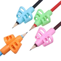 40 pcs handle double finger silicone pen holder student writing pen correction device children stationery gifts