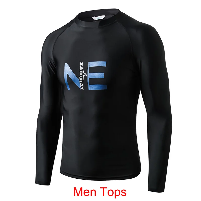 men tops 4 шт. гидрокостюм для подводного плавания для мужчин Рашгард с длинным рукавом Купальники для женщин Дайвинг костюм сёрфинга купальник Рашгард одежда для серфинга UPF50 - Цвет: men tops