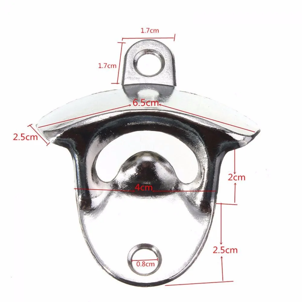 

Hot Fixed Wall Mount Open Wine Beer Soda Glass Cap Bottle Opener Kitchen Bar Club Gift Top 200 PCS/sets free shipping