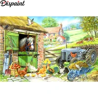 dispaint full squareround drill 5d diy diamond painting chicken horse farm3d embroidery cross stitch home decor gift a12167