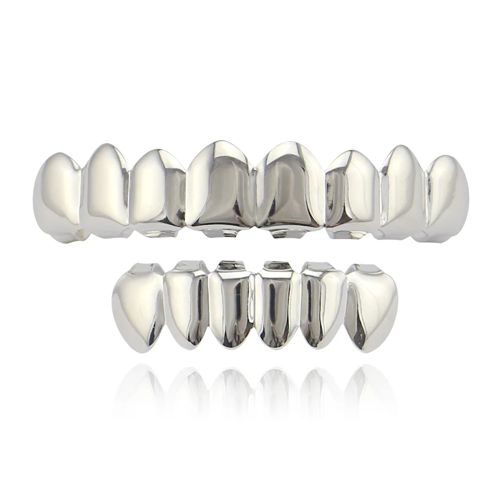 Позолоченные грили для зубов набор из 8 зубьев вечерние украшения