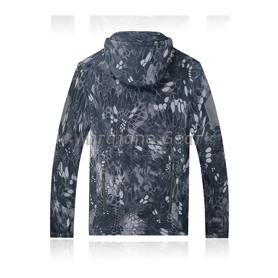 Kryptek Black Camouflage TAD Gear Style Softshell Jacket Men Outdoor Wind Waterproof Free shipping | Спорт и развлечения