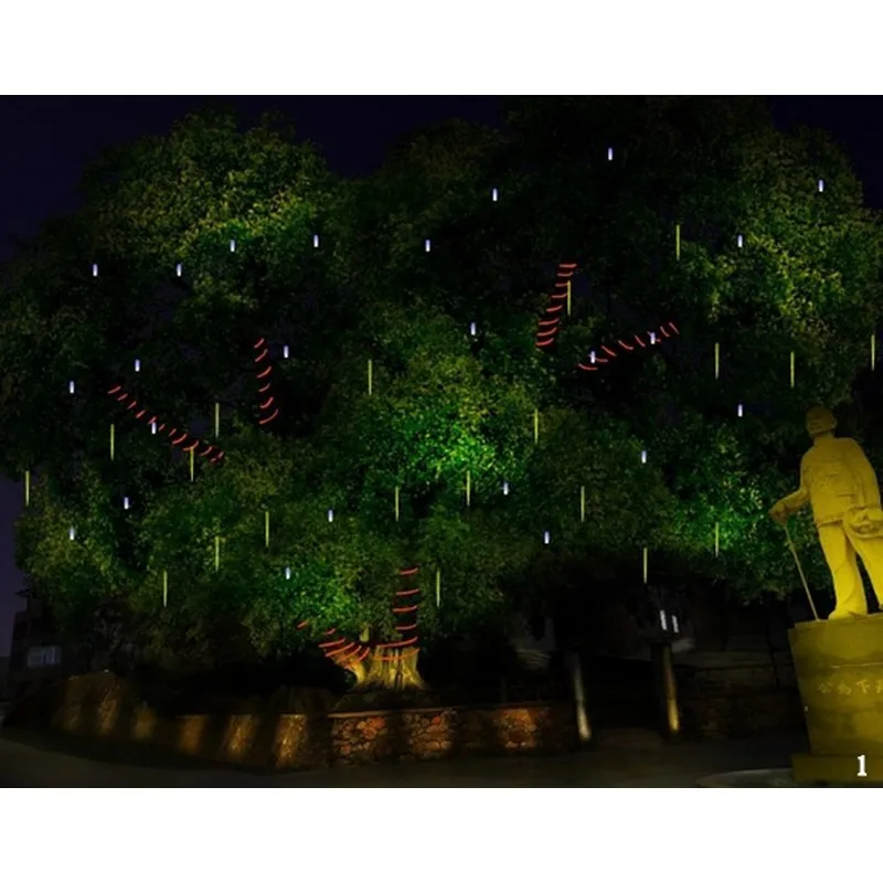 100-240V EU 50CM Romantic Meteor Shower Rain Tubes LED Wedding Garden Decoration String Light White Christmas Tree Lights | Освещение