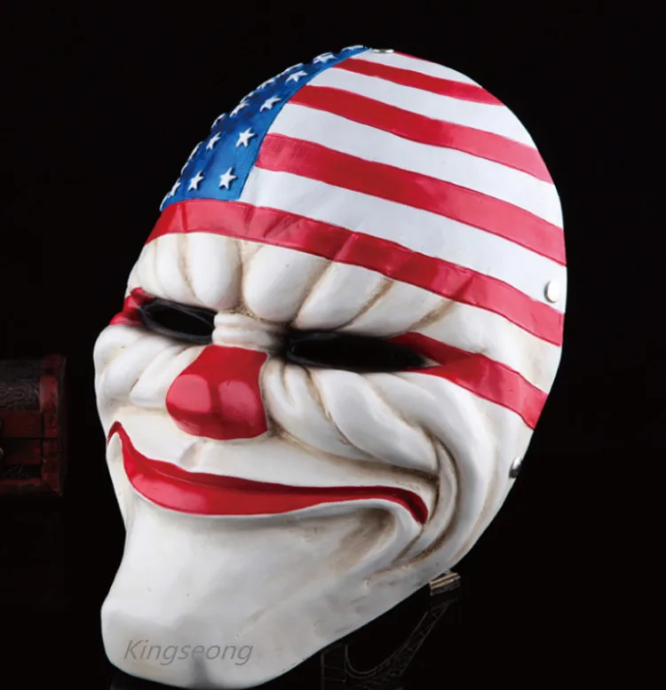 Горячая распродажа Хэллоуин вечерние день Смола Маска Payday 2 Косплей Высший сорт