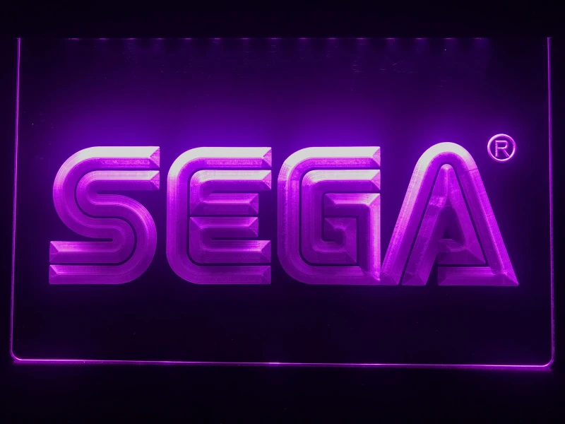 E054 Sega светодиодная неоновая световая вывеска|Таблички и знаки| |