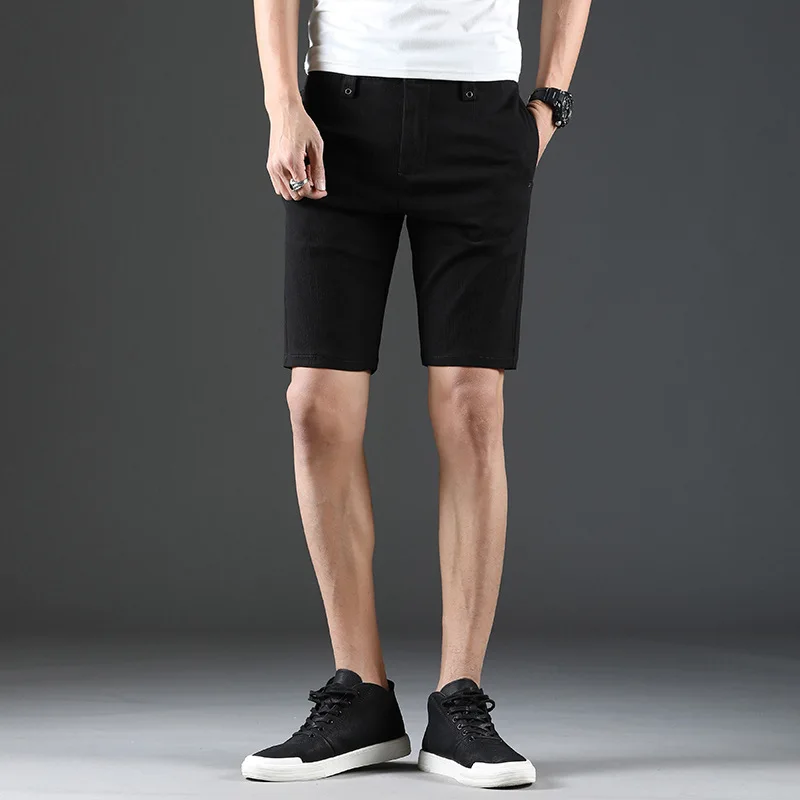 

2018 Summer New Mens Casual Shorts Cotton Slim Mid Beach Short Joggers Trousers Bermuda Masculina Knee Length Mens Shorts