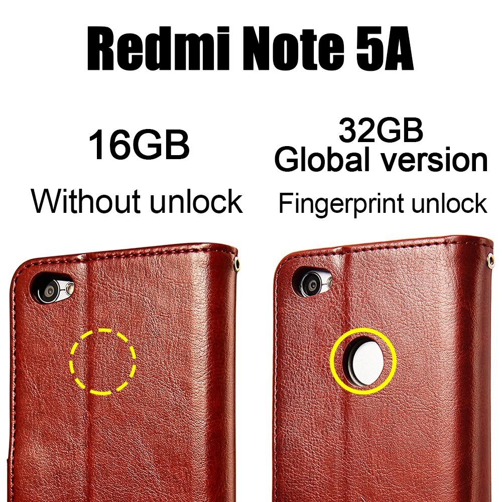 Кошелек чехол для Xiaomi Redmi Примечание 5A кожаный флип карты телефонные чехлы