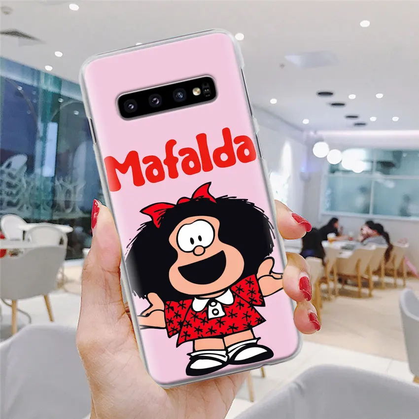 Mafalda чехол для телефона для samsung Galaxy S10e S10 плюс S7 S8 S9 Plus, Note 8, 9, 10, плюс S10 5G M20 M30 жесткий чехол Coque