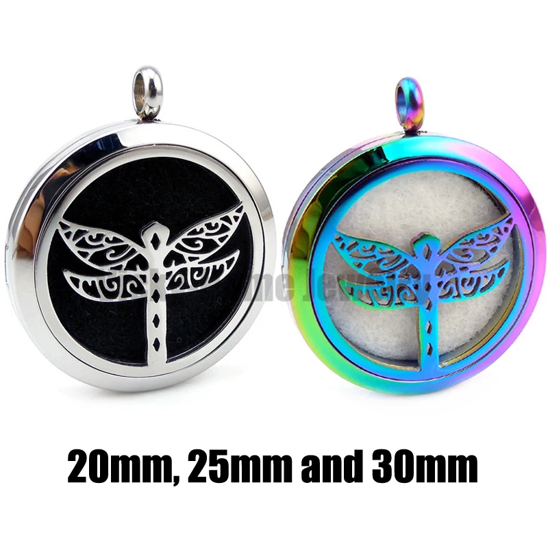 Серебристая Стрекоза (20-30 мм) ароматерапия/эфирные масла нержавеющая сталь Духи