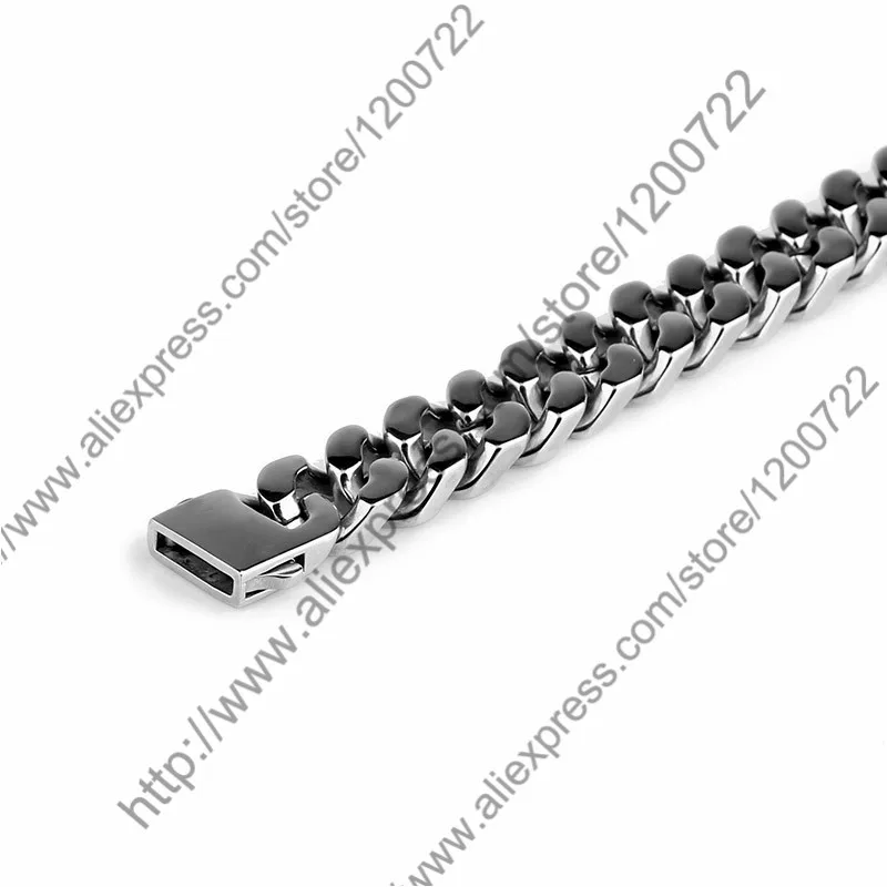 Мужской модный браслет из нержавеющей стали в стиле хип-хоп с высокой полировкой